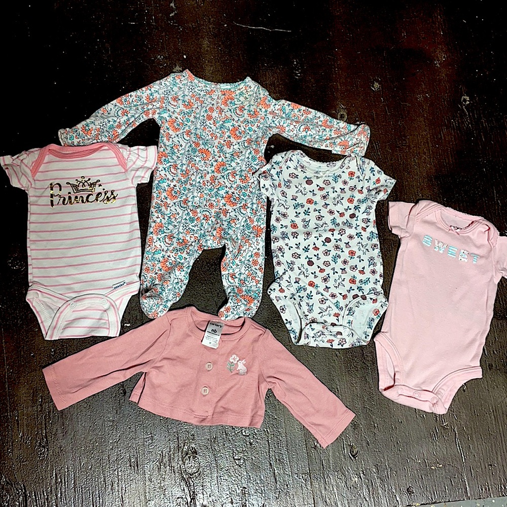 Pink new born girl lot